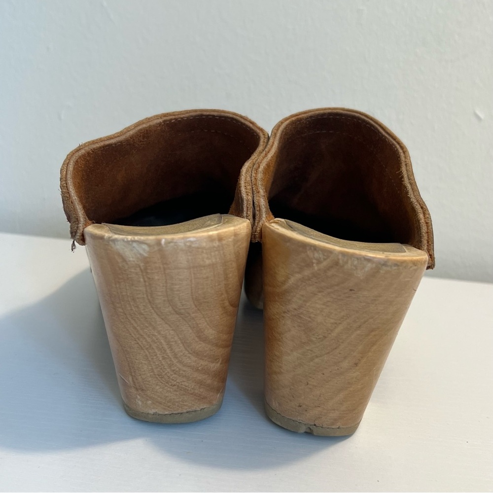 No. 6 Brown Leather Mules - Picture 5 of 8